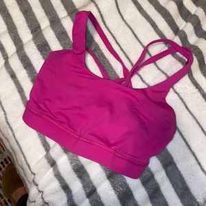 Hot pink lulu lemon cross back sports bra size 4
